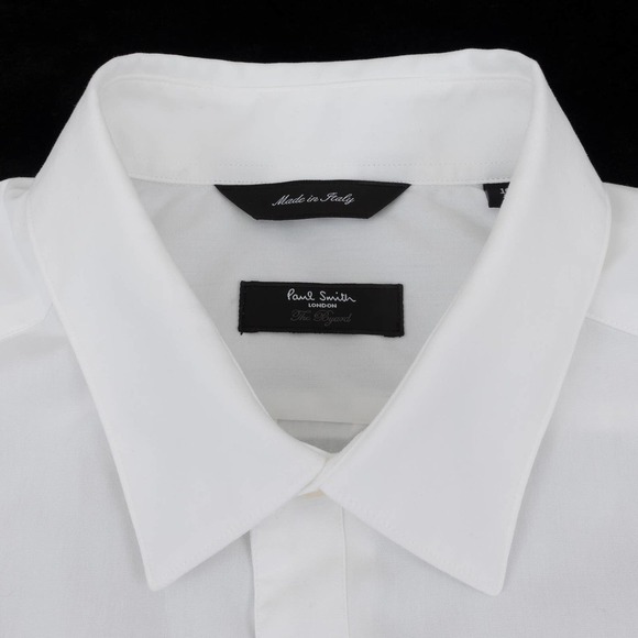 Paul Smith Tailored-Fit Signature Stripe Cuff Shirt Men's 16 White - Picture 3 of 9